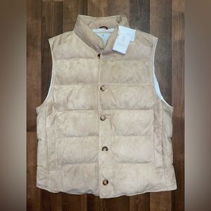 Brunello Cucinelli Men's Suede Down Vest Size-L
